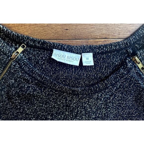 Bisou Bisou Michele Bohout Black Gold Long Sleeve Medium - Picture 4 of 9